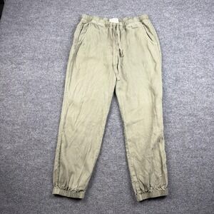 Cloth & Stone Pants Womens Small Green Jogger Elastic Waist Cuffed Casual